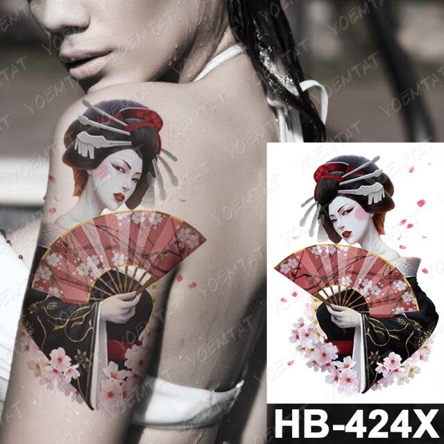 New Big Butterfly Waterproof Temporary Sticker Tattoo Elegant Black Colorful Tattoos Rose For Women Men