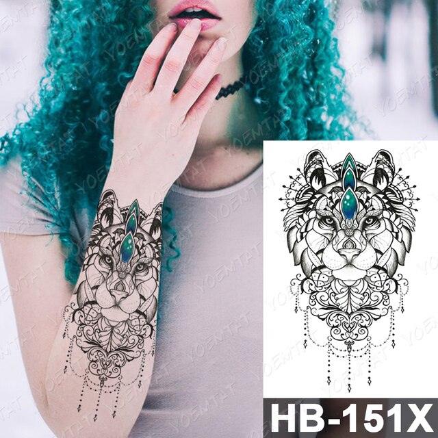 New Big Butterfly Waterproof Temporary Sticker Tattoo Elegant Black Colorful Tattoos Rose For Women Men