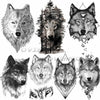 New Black Wolf Forest Sticker Tattoos Temporary Tree Fierce Animal Body Tattoo Luxury Design Custom Tatoos For Mens