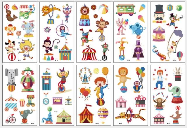 New Children's Sticker Animals Pattern Tattoo Bear Lion Rainbow Luxury Colorful Children Sets