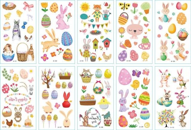 New Children's Sticker Animals Pattern Tattoo Bear Lion Rainbow Luxury Colorful Children Sets