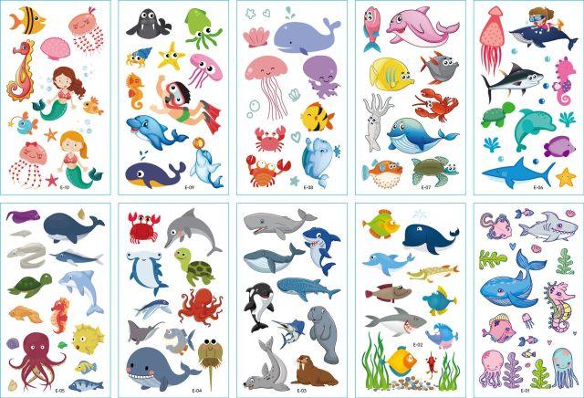 New Children's Sticker Animals Pattern Tattoo Bear Lion Rainbow Luxury Colorful Children Sets