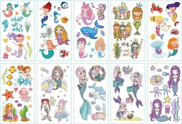 New Children's Sticker Animals Pattern Tattoo Bear Lion Rainbow Luxury Colorful Children Sets