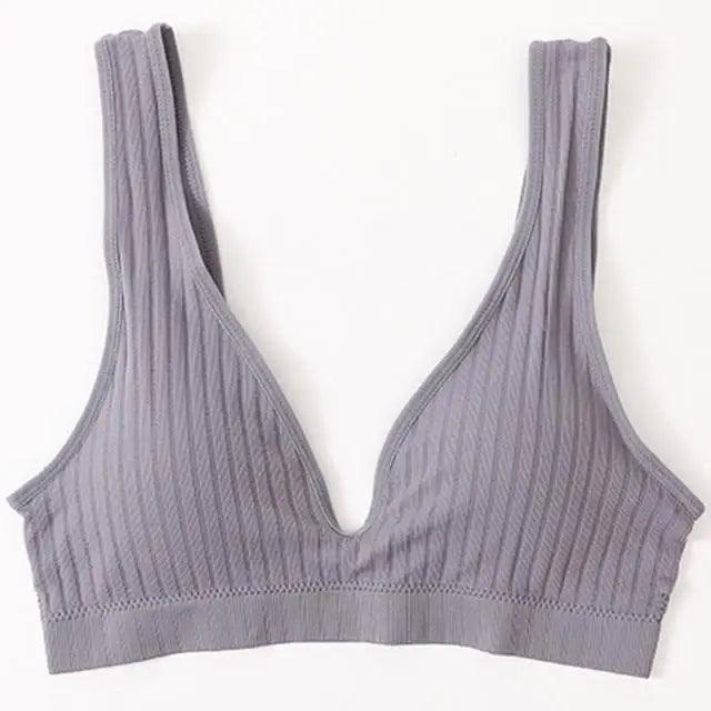 New Comfortable Seamless Sports Bras For Women And Girls Top Female Brassiere Deep V Sexy Women's Underwear Backless