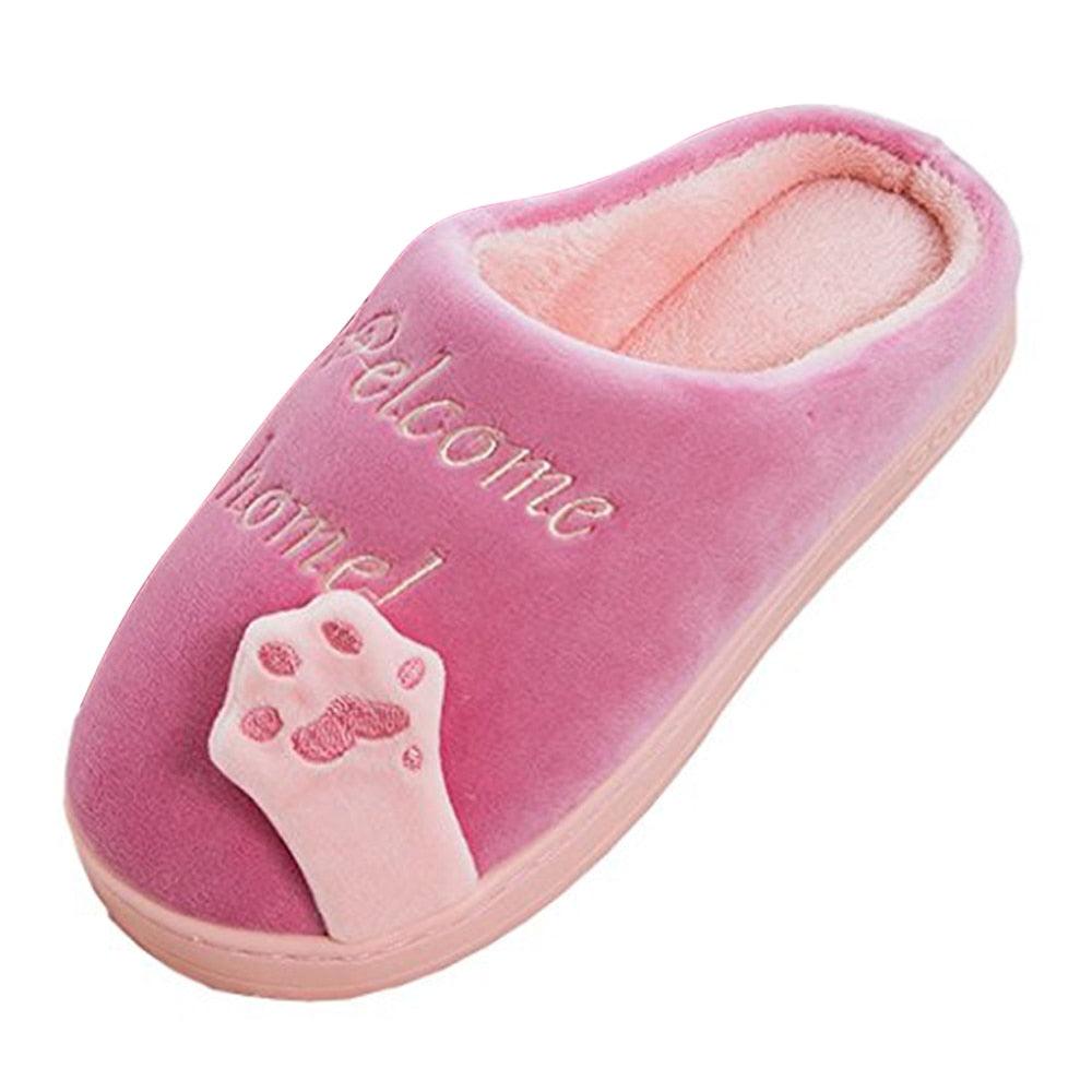 New Couples Cat Women Shoes Non-Slip Soft Warm Man House Slippers Indoor Bedroom Winter Home Slippers Memory Foam Fuzzy Slippers Cute Furry Fleece Slippers With Warm Plush Slip On House Shoes