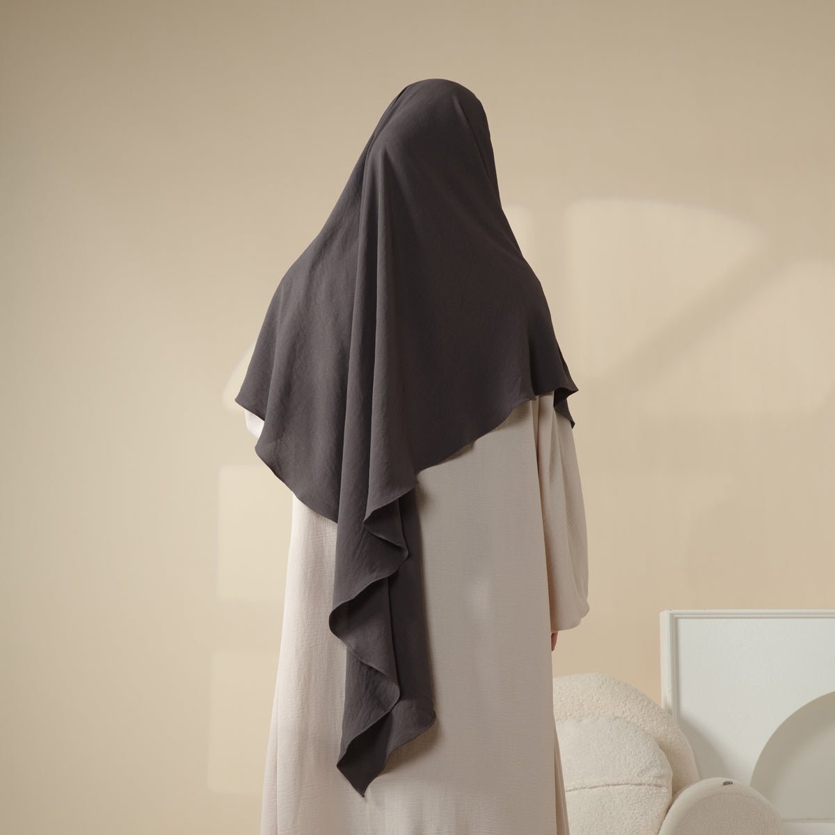 New Crepe 1-Layer Khimar | Soft Crepe Material Khimar (MK009)