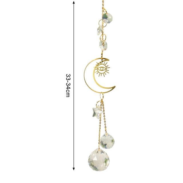 New Crystal Guardian Angel Wing  Sun-catcher Car Charm For Rear View Mirror Clear Window Rainbow Maker Collection With Crystal Wind Chimes For Home Garden Hanging Decoration Photography Prop