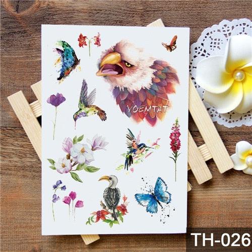 New Different Animals Waterproof Temporary Sticker Tattoo Cute Little Colorful Children Tattoos