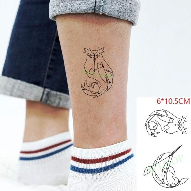 New Different Waterproof Temporary Tattoo Cute Fox Dog Luxury Animal Stickers Tattoo Colorful Modern Design For Adults Kids