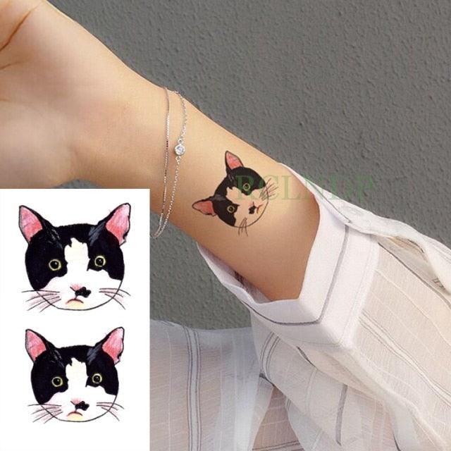 New Different Waterproof Temporary Tattoo Cute Fox Dog Luxury Animal Stickers Tattoo Colorful Modern Design For Adults Kids