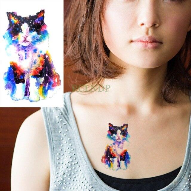 New Different Waterproof Temporary Tattoo Cute Fox Dog Luxury Animal Stickers Tattoo Colorful Modern Design For Adults Kids
