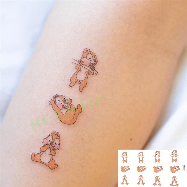 New Different Waterproof Temporary Tattoo Cute Fox Dog Luxury Animal Stickers Tattoo Colorful Modern Design For Adults Kids