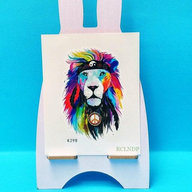 New Different Waterproof Temporary Tattoo Cute Fox Dog Luxury Animal Stickers Tattoo Colorful Modern Design For Adults Kids