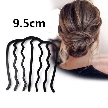 New Double Root Hair Hoop Head Band Adjustable Hair Clips Women Hoop Elastic Rubber Bands Ring Hair Styling Tools Hair Braider For Women Hair Styling