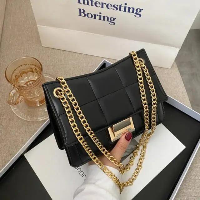 New Fancy Chain Strap Shoulder Bags for Women Summer Fashion Crossbody Bags PU Leather Lady Purses and Handbags