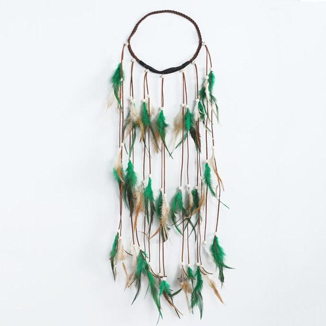 New Fashion Feather Rope Crown Hair Band Boho White Elastic Festival Headband for Women Fashion Female Gorgeous Hair Accessories For Women