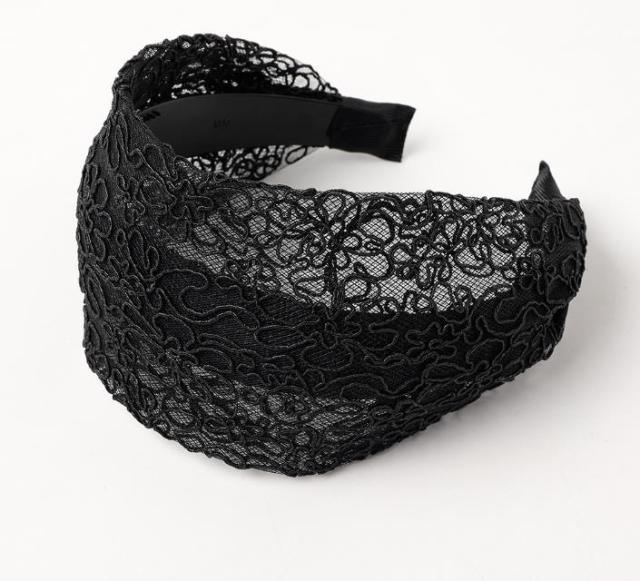 New Fashion Gradient Wide-sided Lace Simple Breathable Toothed Non-slip Headband for Women Girl Hair Accessories Headwear Gorgeous Hair Accessories For Women