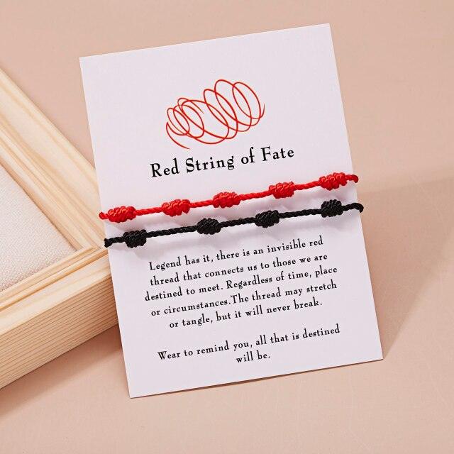 New Fashion Handmade Braided Rope Couple Bracelet For Women Men Charm Lucky Heart Knot Adjustable Rope Bracelets Red Cord Bracelet Braided Knot For Mens Womens
