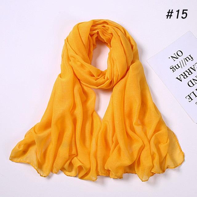 New Fashion Soft Cotton Elegant Viscose Scarf Ladies Scarf Shawls Lightweight Elegant Wraps  Muslim Hijab scarf scarves For Women