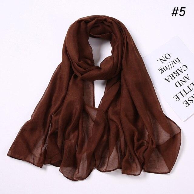 New Fashion Soft Cotton Elegant Viscose Scarf Ladies Scarf Shawls Lightweight Elegant Wraps  Muslim Hijab scarf scarves For Women