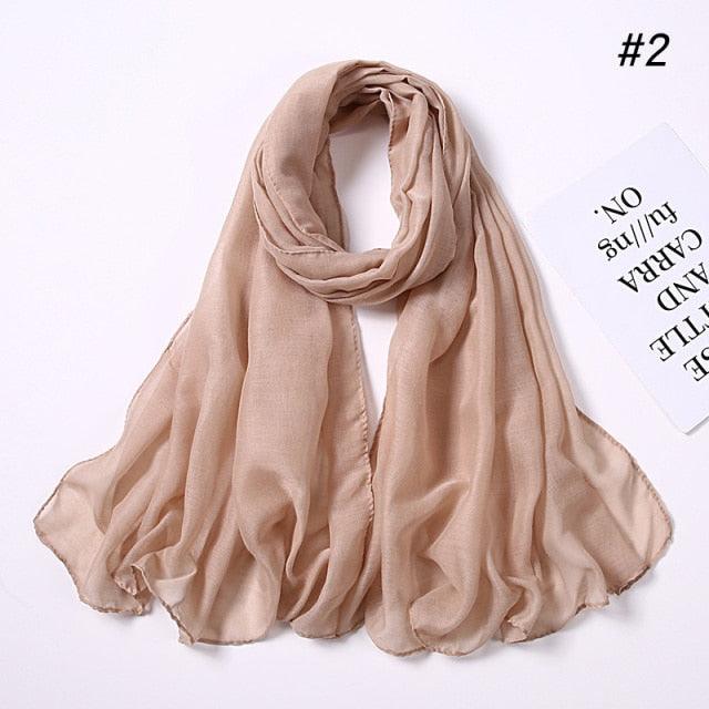 New Fashion Soft Cotton Elegant Viscose Scarf Ladies Scarf Shawls Lightweight Elegant Wraps  Muslim Hijab scarf scarves For Women