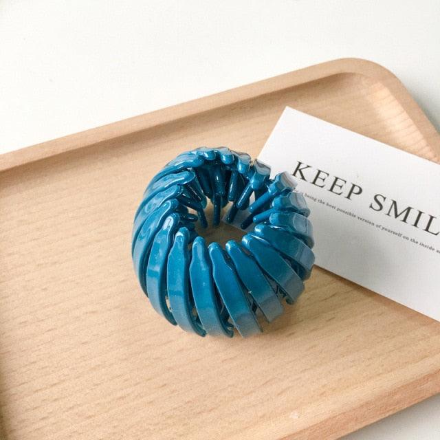 New Fashion Women Bun Hair Claw Horsetail Buckle Hair Clip Bird Nest Expanding Hair Accessories Female Ponytail Hair Accessories For Women