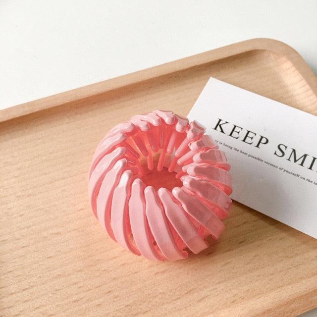 New Fashion Women Bun Hair Claw Horsetail Buckle Hair Clip Bird Nest Expanding Hair Accessories Female Ponytail Hair Accessories For Women