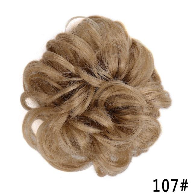 New Girl's Synthetic Chignon Red Pink Purple Blue Green Curly Messy Bun Kids Donut Roller Hair Bun Heat Resistant Fake Hair Wigs For Black Women Cosplay Wigs For Women