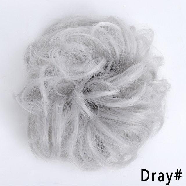 New Girl's Synthetic Chignon Red Pink Purple Blue Green Curly Messy Bun Kids Donut Roller Hair Bun Heat Resistant Fake Hair Wigs For Black Women Cosplay Wigs For Women