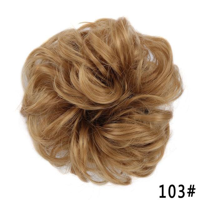 New Girl's Synthetic Chignon Red Pink Purple Blue Green Curly Messy Bun Kids Donut Roller Hair Bun Heat Resistant Fake Hair Wigs For Black Women Cosplay Wigs For Women