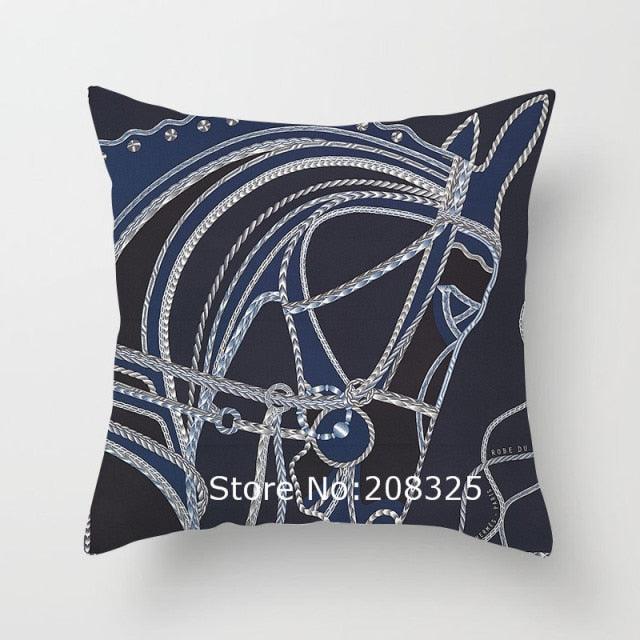 New Horse Cushion Cover Short Plus Luxury Horse Cotton Linen Decorative Pillowcase Cushion Decorative Pillows  Covers for Home Sofa Couch Car Bedrooms 45x45cm