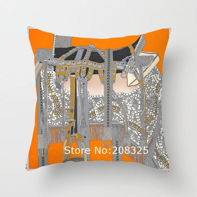 New Horse Cushion Cover Short Plus Luxury Horse Cotton Linen Decorative Pillowcase Cushion Decorative Pillows  Covers for Home Sofa Couch Car Bedrooms 45x45cm