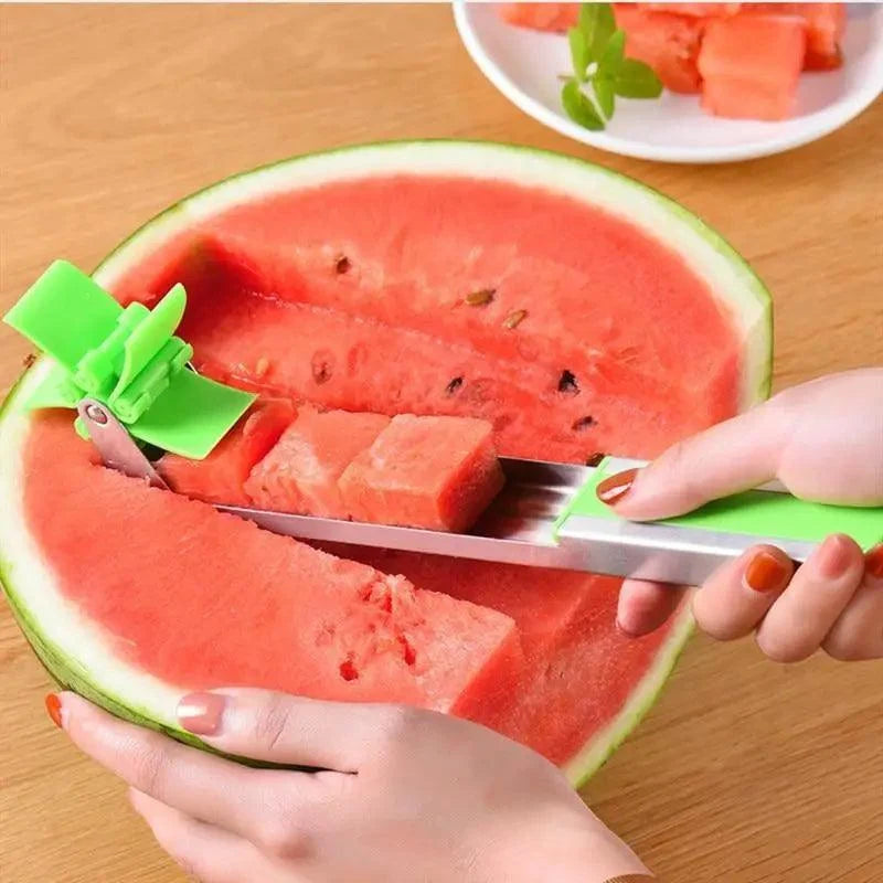New Incredible Watermelon Cutter Multi Melon Knife Slicer Cutting Machine Stainless Steel Windmill Fruit Household Artifact Kitchen Tool