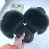 New Luxury Fluffy Slippers Indoor Warm Furry Fur Flip Flops Women Amazing Plush Slides Shoes Warm Comfortable Fuzzy Furry Slippers Indoor Cozy Memory Foam Anti-Slip Flip Flops