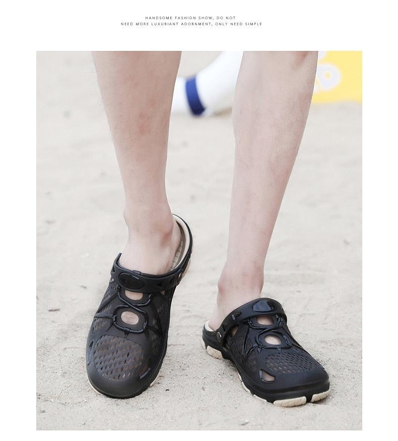 New Mens Sandals Summer Flip Flops Slippers Outdoor Beach Casual Shoes Sandals Water Shoes Outdoor Beach Yard Pool Shower Summer Sandals Outdoor Slippers