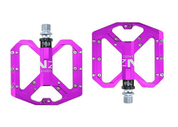 New Mountain Non-Slip Bike Pedals Platform Bicycle Flat Alloy Pedals 9/16 3 Bearings For Road Bikes Mountain Bike Pedals Flat Bicycle Pedals 9/16 Lightweight Road Bike Pedals Carbon Fiber Sealed Bearing Flat Pedals