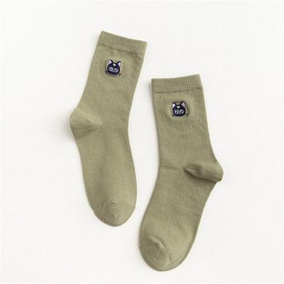 Combed Out Of Pure Cotton Socks Autumn Cute Japanese Harajuku Planet Magic Array Embroidery Long Socks Korean Style Kawaii Girls Socks For Men And Women
