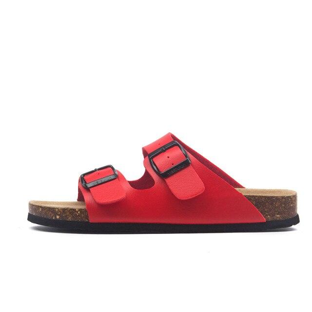 New Summer Beach Slippers Casual Double Buckle Non-slip Clogs Slides Women Slip On Flip Flop Women's Comfort Slides Double Buckle Adjustable EVA Flat Sandals