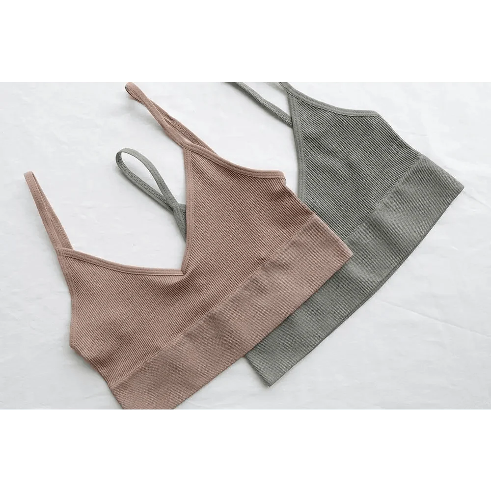 New Trendy Open Back Bra Seamless Brassiere, Comfortable Top Women Wire free Low Back Underwear No Pad Unlined Backless Bra