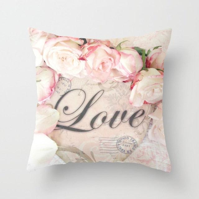 New Velvet Cushion Cover Pillowcase Colorful Flower Cushion Sunflower Rose Mediterranean Pillow Case Decor Sofa Throw Pillows Room 45x45CM