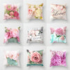 New Velvet Cushion Cover Pillowcase Colorful Flower Cushion Sunflower Rose Mediterranean Pillow Case Decor Sofa Throw Pillows Room 45x45CM