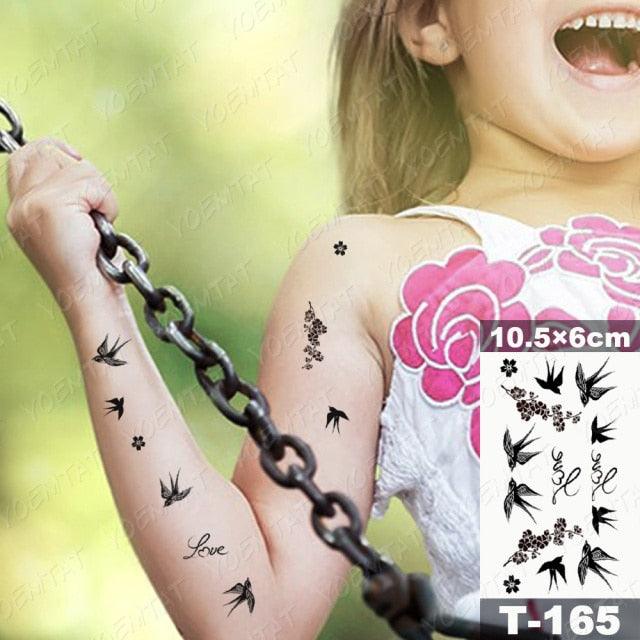 New Waterproof Temporary Tattoo Sticker Deer Animal Flash Tatoo Black Line Body Art Small Decorative Design For Womens Boys