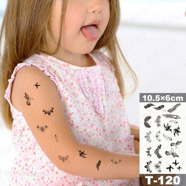 New Waterproof Temporary Tattoo Sticker Deer Animal Flash Tatoo Black Line Body Art Small Decorative Design For Womens Boys