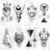 New Waterproof Temporary Tattoo Sticker Deer Animal Flash Tatoo Black Line Body Art Small Decorative Design For Womens Boys
