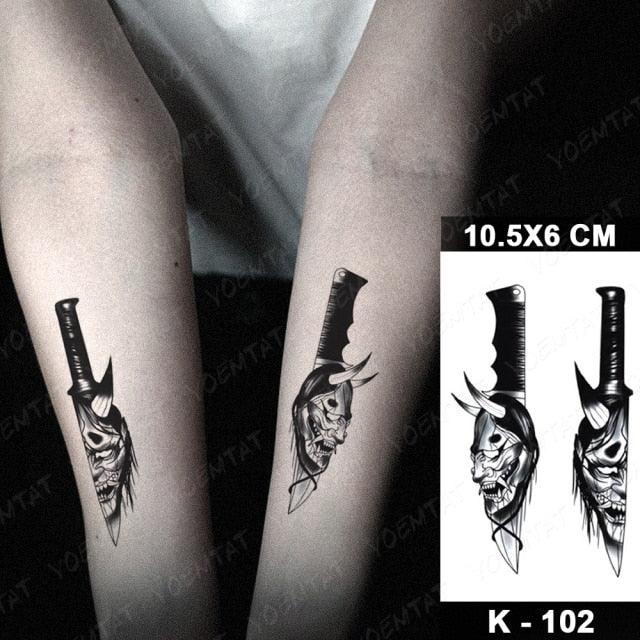 New Waterproof Temporary Tattoo Sticker Deer Animal Flash Tatoo Black Line Body Art Small Decorative Design For Womens Boys