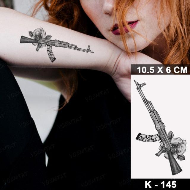 New Waterproof Temporary Tattoo Sticker Deer Animal Flash Tatoo Black Line Body Art Small Decorative Design For Womens Boys