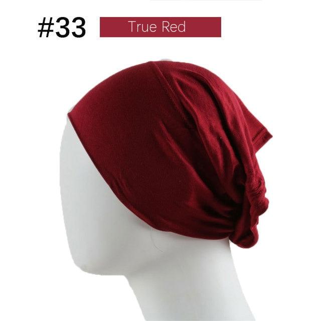 New Winter Autumn Soft Solid Color Inner Hijab  Cap Lightweight Muslim Turban Elegant Hijab Caps Hat Islam Under Scarf  Undercap Bonnet Color Soft Jersey Stretch Hijab's Tube Cap Hat Hijab Bonnet Muslim Women Scarf Turbans Head For Women