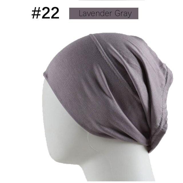 New Winter Autumn Soft Solid Color Inner Hijab  Cap Lightweight Muslim Turban Elegant Hijab Caps Hat Islam Under Scarf  Undercap Bonnet Color Soft Jersey Stretch Hijab's Tube Cap Hat Hijab Bonnet Muslim Women Scarf Turbans Head For Women
