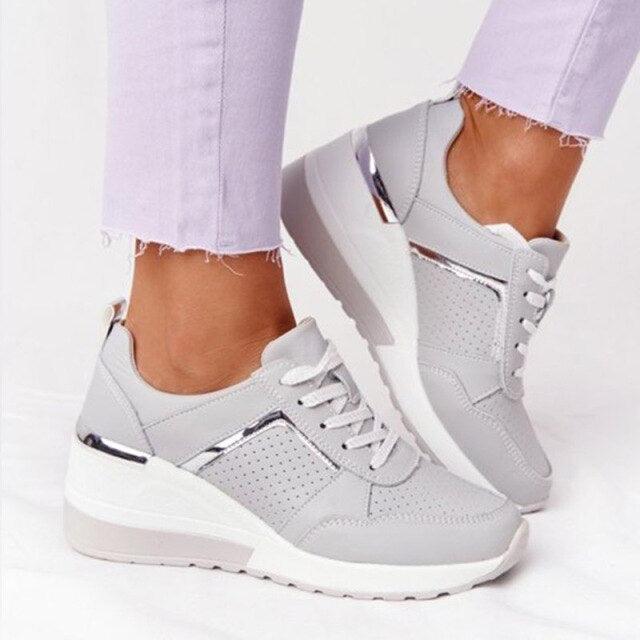 New Women Casual Shoes Height Increasing Sport Elegant Shoes Air Cushion Comfortable Sneakers Women's Vulcanize Shoes Sports Breathable Sneakers