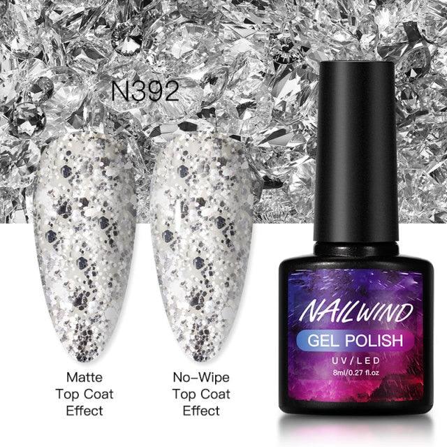 New Womens Fashion Gel Nail Polish UV LED Semi Permanent Matt Glossy Effect Luxury Manicure Design